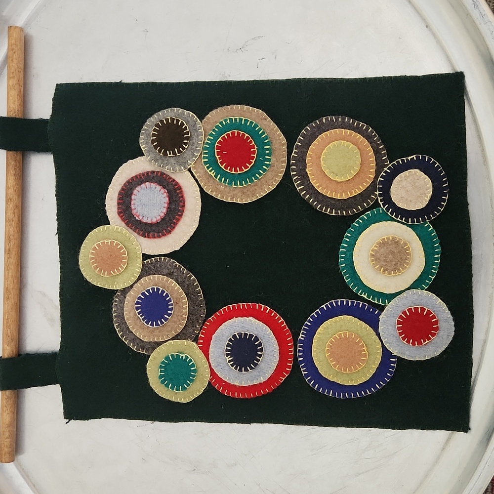 Wool wall art. 11 inches by 13 1/2  inches